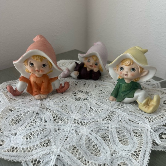Vintage Homco Pixies Set of 3
Elves Gnomes
Figurines cottage home decor - Picture 1 of 3